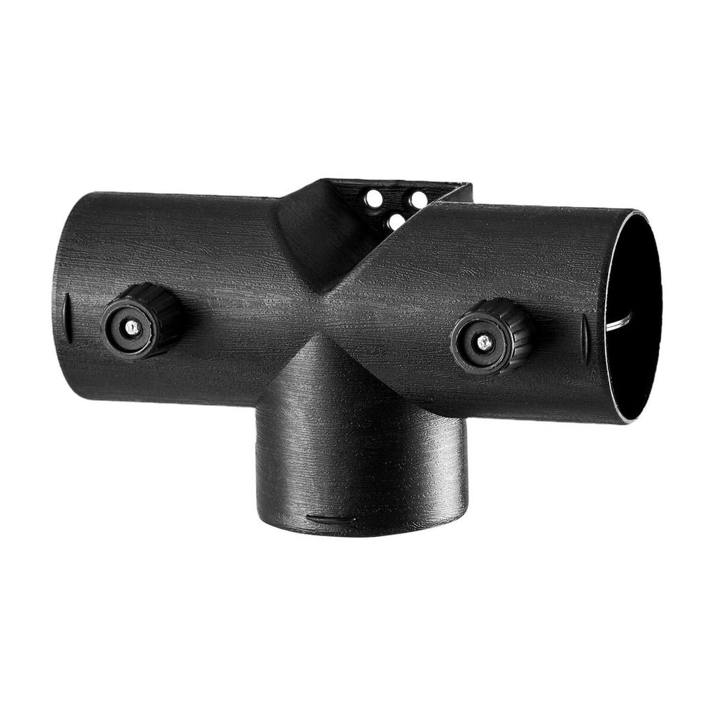 Diesel Heater Connector, 59mm Diesel Heater Duct Connector Accessories, T-shape 3 Way Air Vent Connectors with 2 90° Rotatable Valves, Black Joint