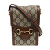 [Gebraucht] Horsebit 1955 Logo Canvas und Leder Handy Tasche - Ausgezeichnet #1GMS0RA