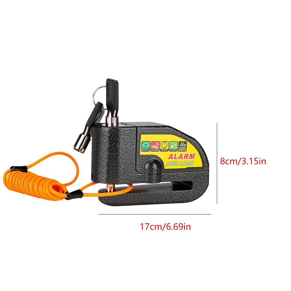 Motorcycle Disc Brake Sound Waterproof Security Lock Alarm Reminder Cable