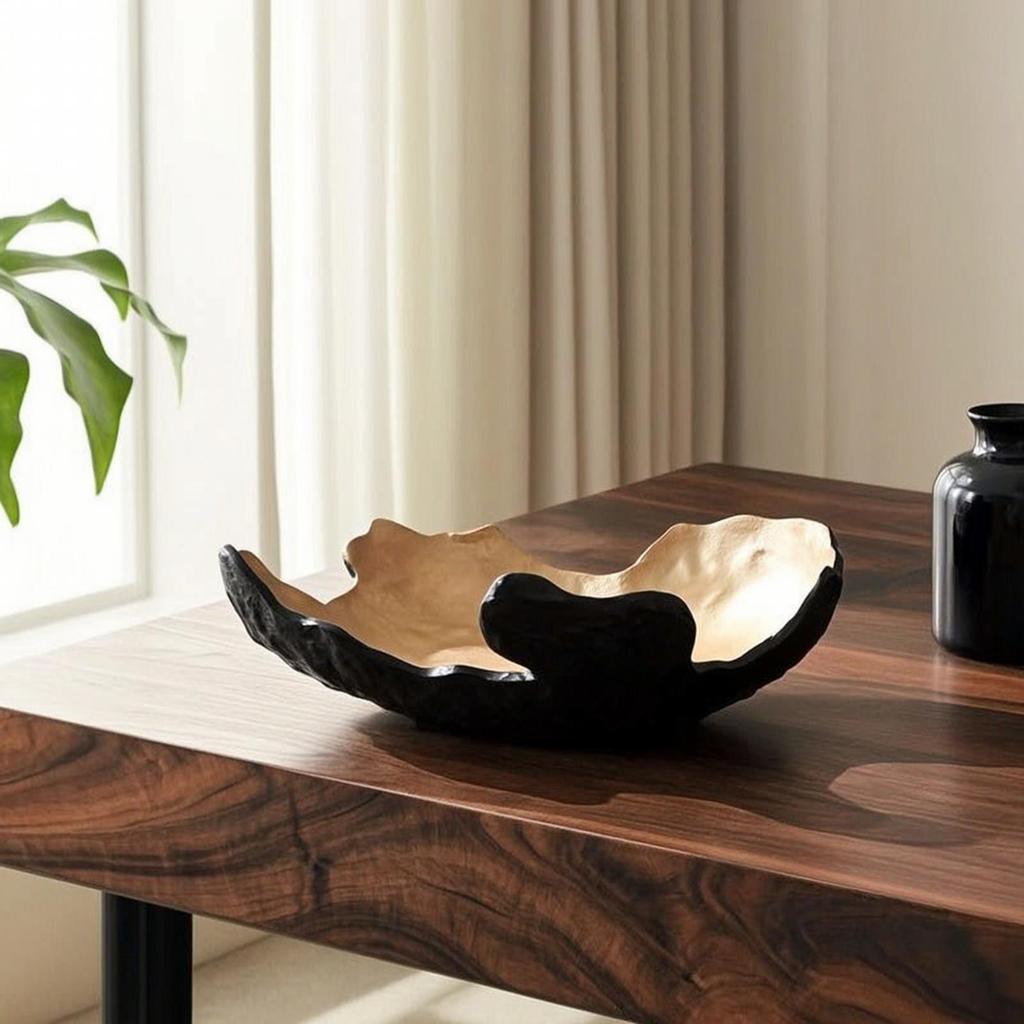 Resin Fruit Bowl Large Decorative Elegant for Dining Table, Entryway