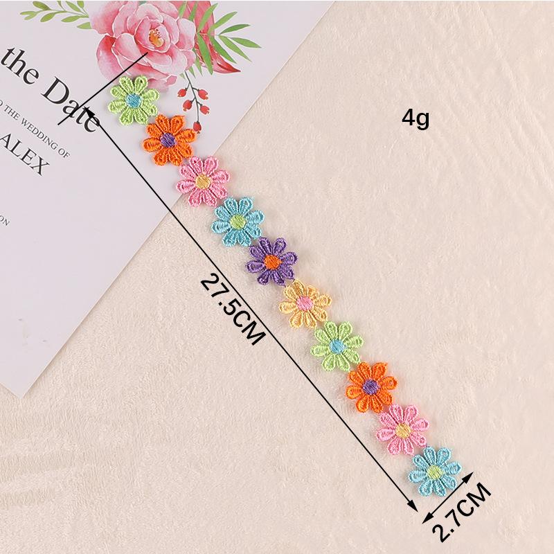 Computer Embroidery Cartoon Fruit Butterfly Color Petal Hand Account Diy Lace Accessories Water Soluble Embroidery Ribbon Cloth Sticker