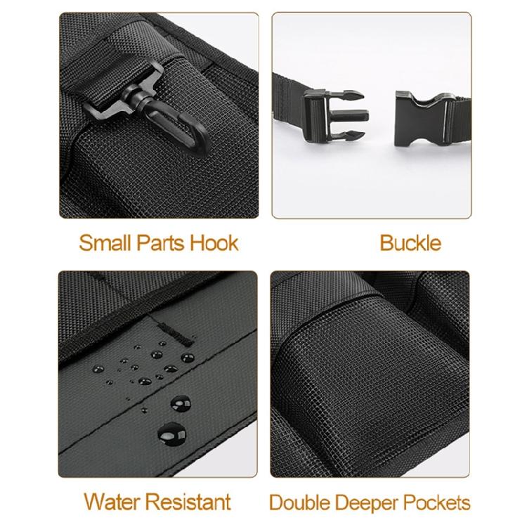 Extra Capacity Tool Apron For Gardeners Reinforced Cloth Multi Functional Pockets Comfort Fit Waist Belt