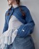 Cardigan à capuche court INSEOWL - Bleu