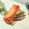Cute Transparent Pencil for Case Mesh Makeup Storage Holder Pouch Solid Color for Travel Cosmetics Stationery Small Craf
