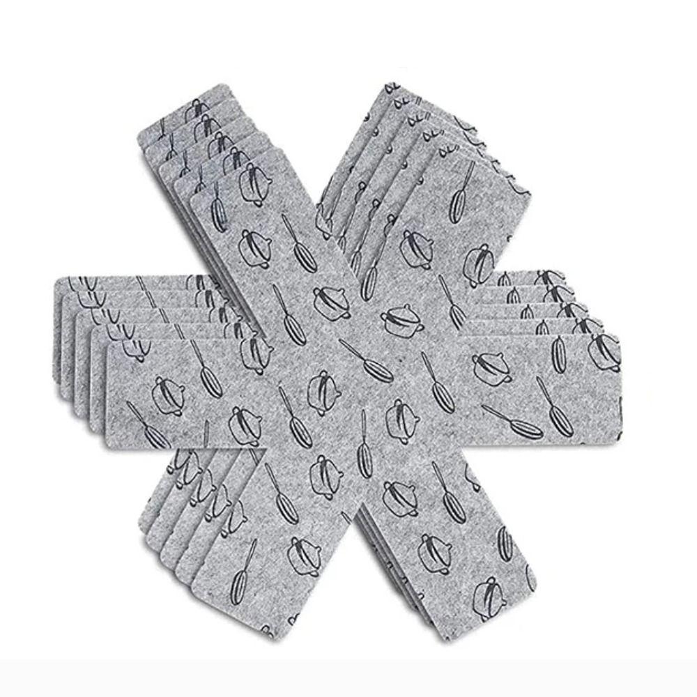 5pcs Prevent Scratching Separate Pot Bottom Felt Anti Scratching Protection Pads Cookware