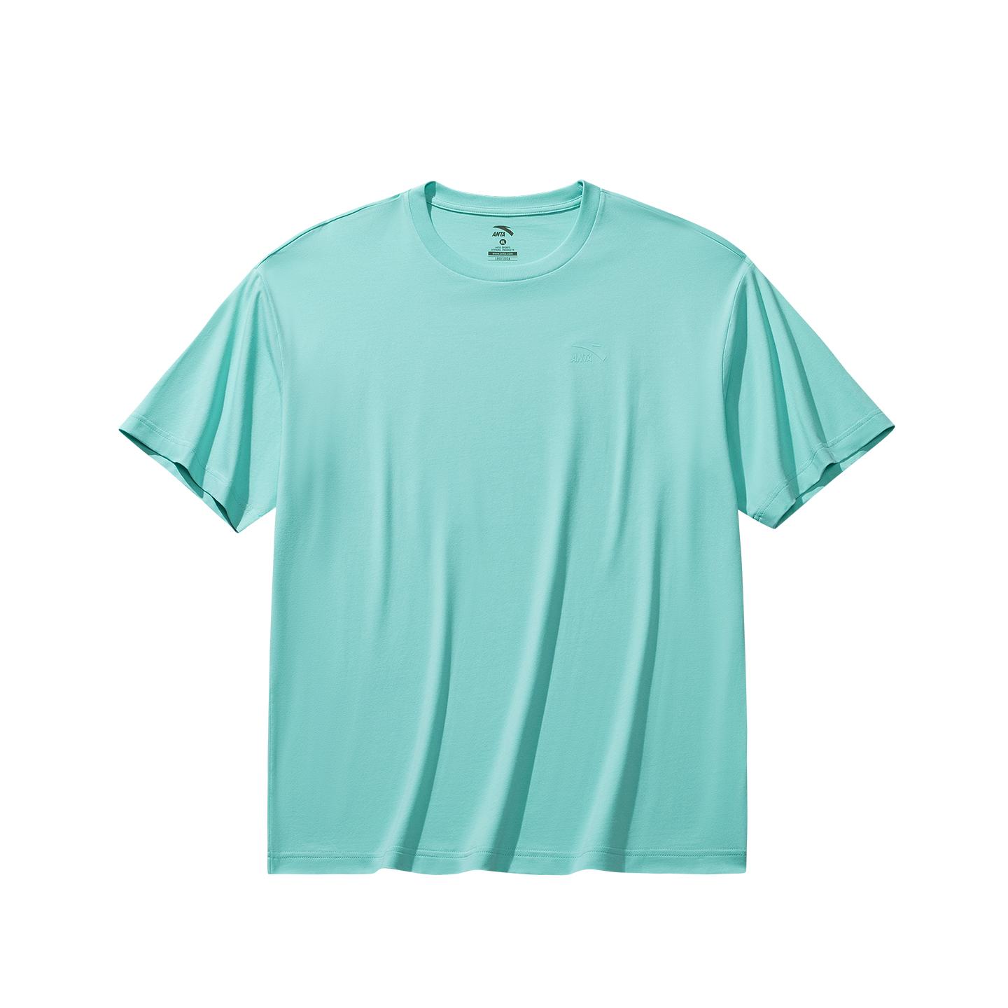 Anta Classic Short Sleeve T-Shirt Men tops Ice-River-Blue 952628103-17 XS