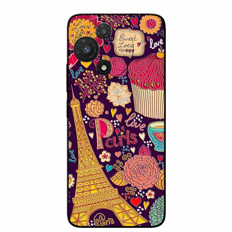 3D Cartoon Emboss Case For TCL 60R / TCL 60 SE NxtPaper Relief Embossed Retro Silicone Covers For 60 SE NXTpaper 5G Anime Bumper