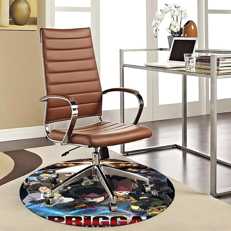 

1pc Prison School Anime Characters Round Carpet - Office Chair Mat, Non-Slip Rug for Home Decor 80cm