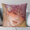 PPearl Boy Manga Pillow Case Fashion Square Pillowcase Bedroom Sofa Room Ins Decoration Leisure