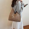 Large capacity hollow bag women's summer new versatile shoulder messenger bag woven seaside beach bag