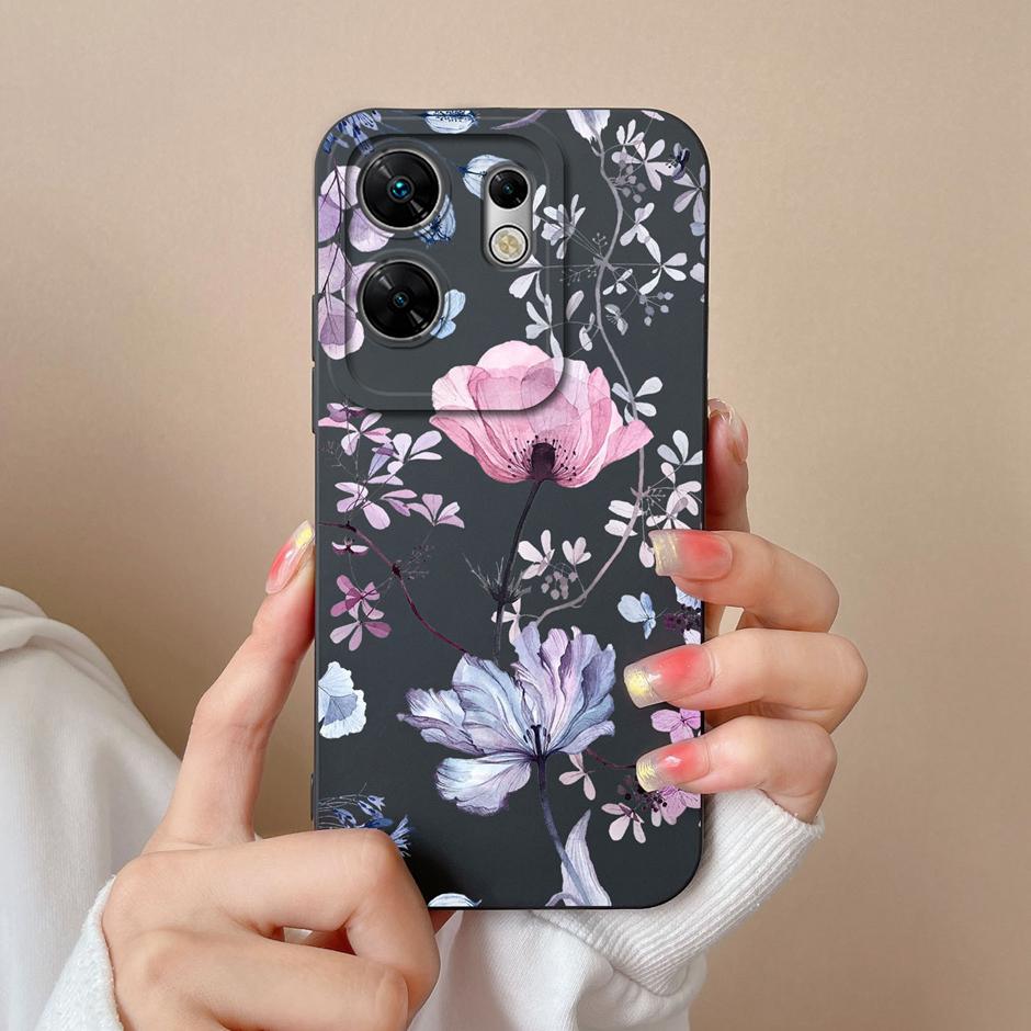 For Infinix Zero 30 4G 5G Case Cute Dinosaur Leopard Print Pattern Liquid Silicone Protective Back Cover For InfinixZero30 Funda