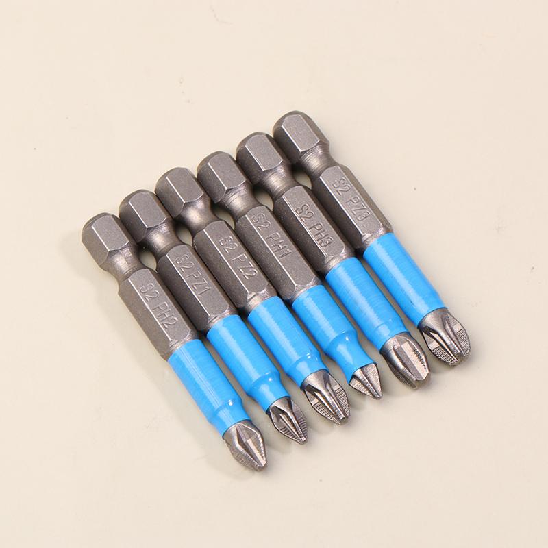 6/12Pcs Hexagonal Handle Anti Skid Electric Screwdriver Woodworking Cross Screwdriver Tool Set Ph1 Ph2 Ph3 Pz1 Pz2 Pz3