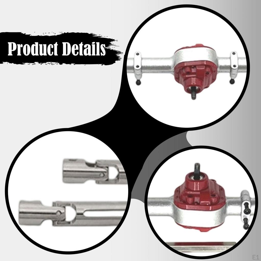 Metal Front and Rear Axles 1/12 RC Car Upgrade Accessories DIY Modified Replacement Adjustable Drive