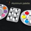 12 Wells Aluminum Metal Mixing Paint Tray Rectangular Palette Easy To Clear for Artist Watercolors DIY Craft Art Painting