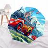 Lightning McQueen Automatic Umbrella - Tri-fold Portable Umbrella, Best Holiday Gift for Men and Women, Durable Iron Frame, Playful Design,