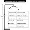 24-inch Half-Moon LED Beauty Lamp for Embroidery, Nail Art, Eyebrow & Eyelash Application - U-Shaped, Floor-Standing Eye Protection Fill Light