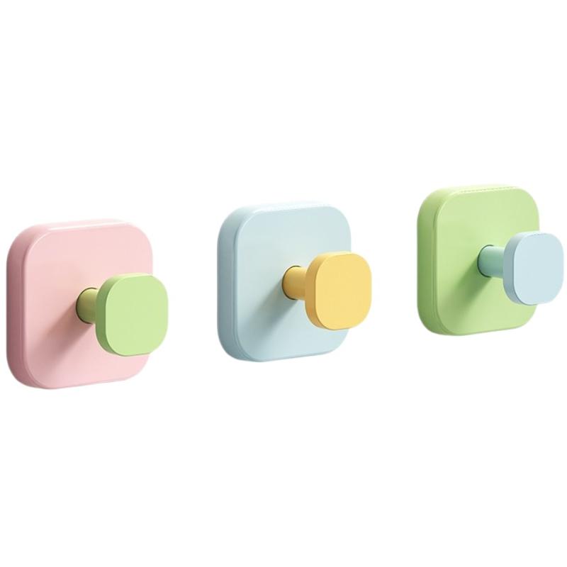 

M-4Pcs Dopamine Strong Suction Cup Hooks - Drill-Free & Trace-Free Adhesive Wall Hooks,ulti-Scene Home Organizer For Coat Hooks