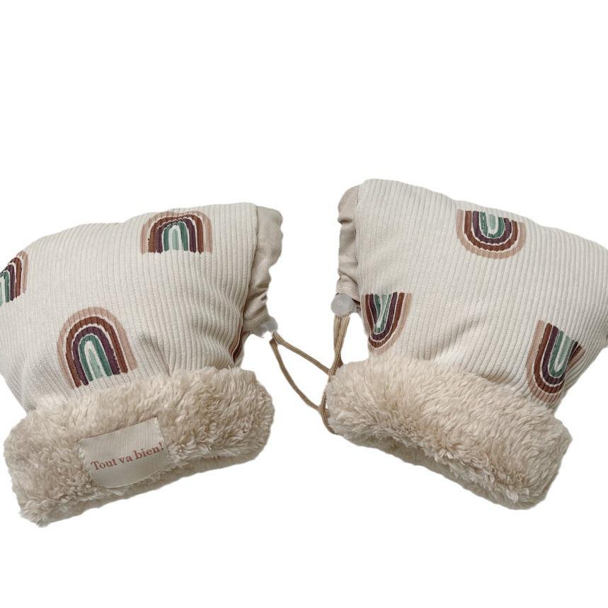 Universal Children's Scooter & Bike Handlebar Antifreeze Gloves - Windproof, Warm, and Thick Velvet Lining