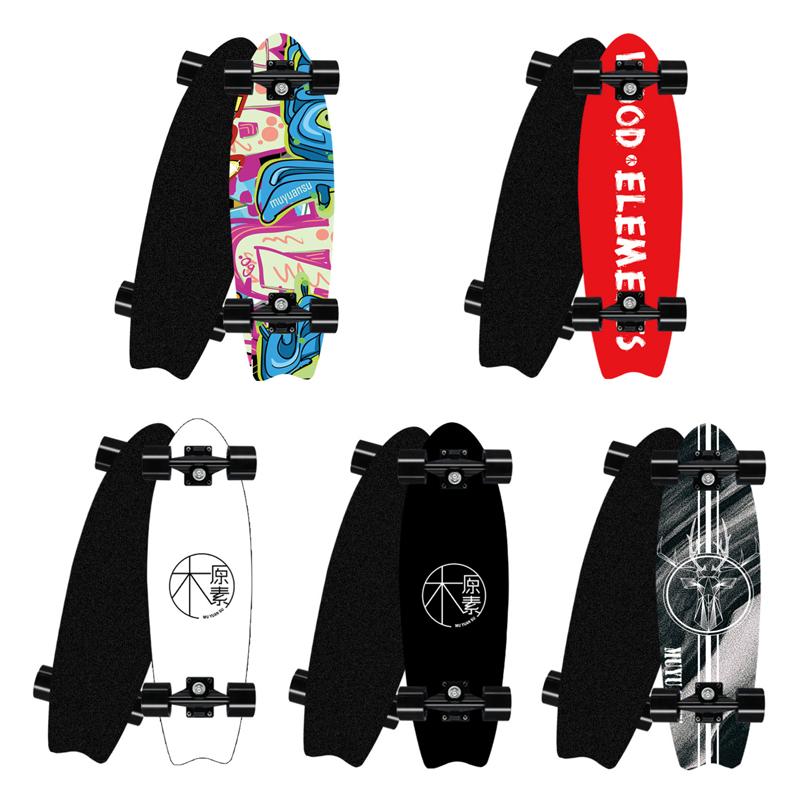 Professionelles Surfland-Skateboard aus Ahorn mit Einzelrocker, Cruiser-Skateboard, Longboard, Kindersport, Straße, Outdoor-Fitnessstudio