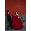 Light Wedding Dress Cake Skirt Tutu Skirt New Colored Yarn Clothing Travel Photography Street Photography Art Photo Red