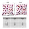 Red Pink Love Heart Pillow Case Home Sofa Bed Decor Pillow Cover Cushion Cover Square Pillowcase 18x18 Inch Valentines Day Gift