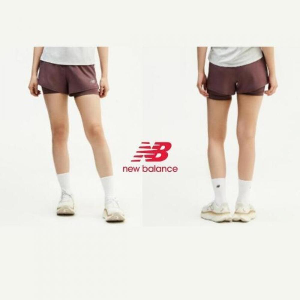

New Balance Бег Часть 3 2в1 шорты Nbnve2p122 85 (85)Brown／75(M)