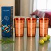 Nirmal Ganga Luxury Copper Drinking Glass 250ML (Pack of 3) | Pure Copper Water Tumbler | Premium Metal Drinkware