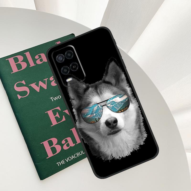 Alaskan Husky Dog Cute Puppy Case For Oppo A96 A76 A16 A15 A17 A52 A72 A54S A57S A58 A78 A98 A57 A77 A54 A74 A94 Cover