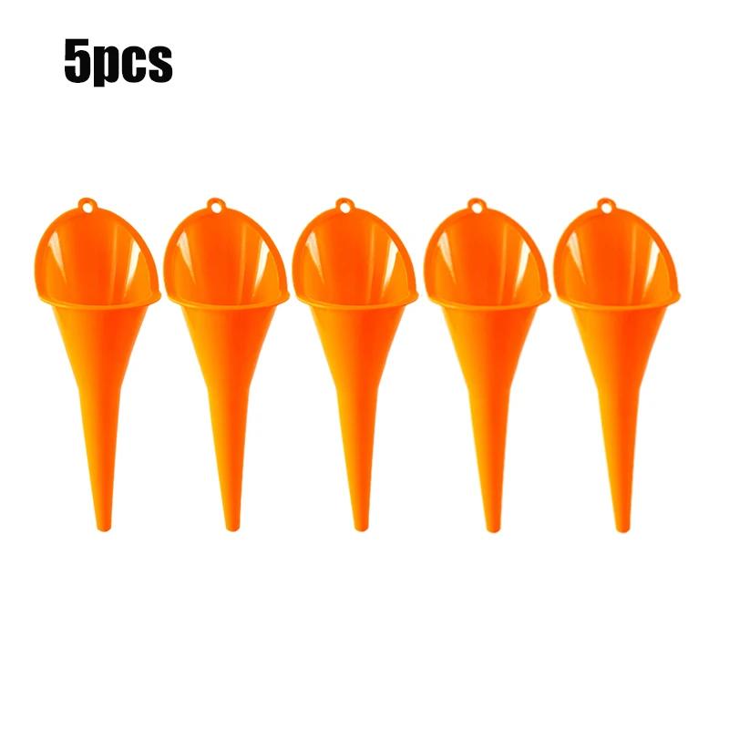 Long Stem Car Refueling Funnel Gasoline Engine Oil Fuel Filling Tools Anti Splash Plastic Motorcycle Car Oil Funnel Accessories