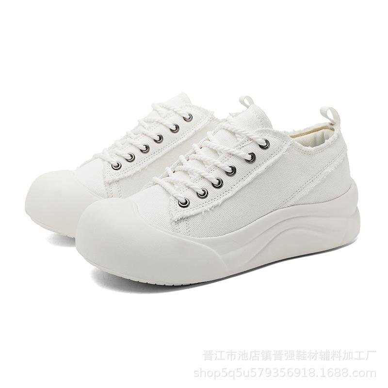 Ugly Cute Big Head Board Shoes Thick Sole Heightening Men's and Women's Shoes Thumb Eversion Wide Head Shoes Design Sense Casual Sports Shoes