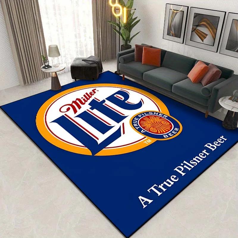 15 Size Genuine Draft M-Miller Pattern Rug Bedroom Living Room Bathroom Mat Creative Door Mat Area Rug Beer Bar Decor Carpets