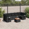 VidaXL Garden Lounge Set with Cushions 8 Pcs, Patio Sofas, Patio Furniture Set, Outdoor Furniture, Black 3256804