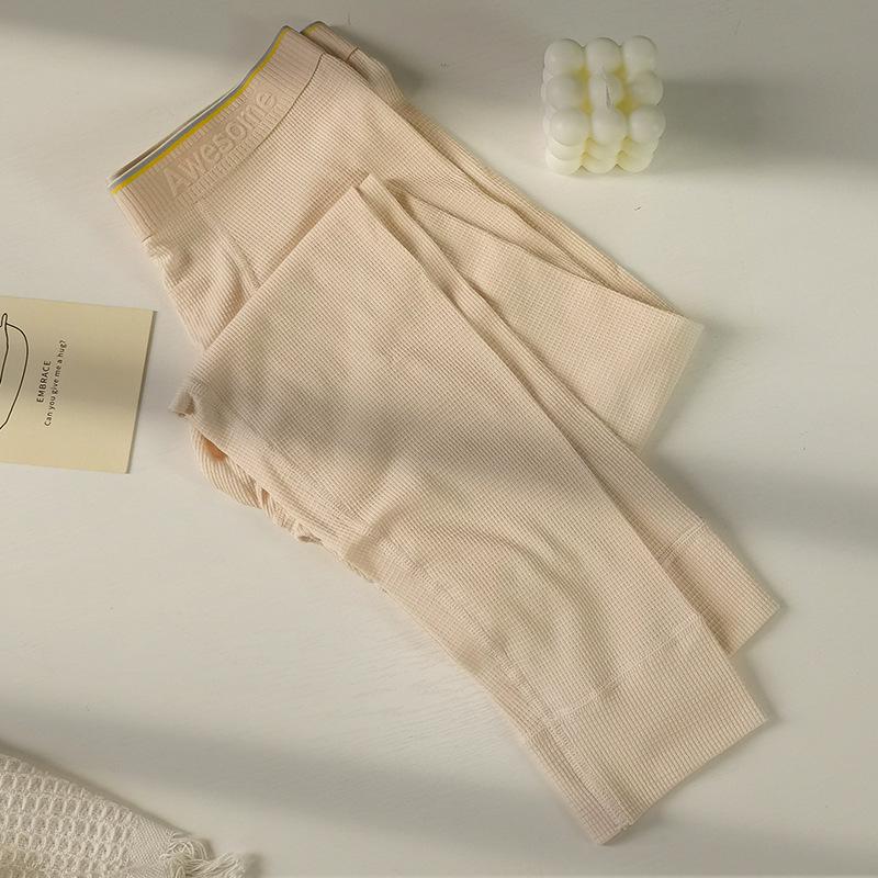 Men's Slim Waffle Leggings: Autumn/Winter Nine-Point Pajama Pants