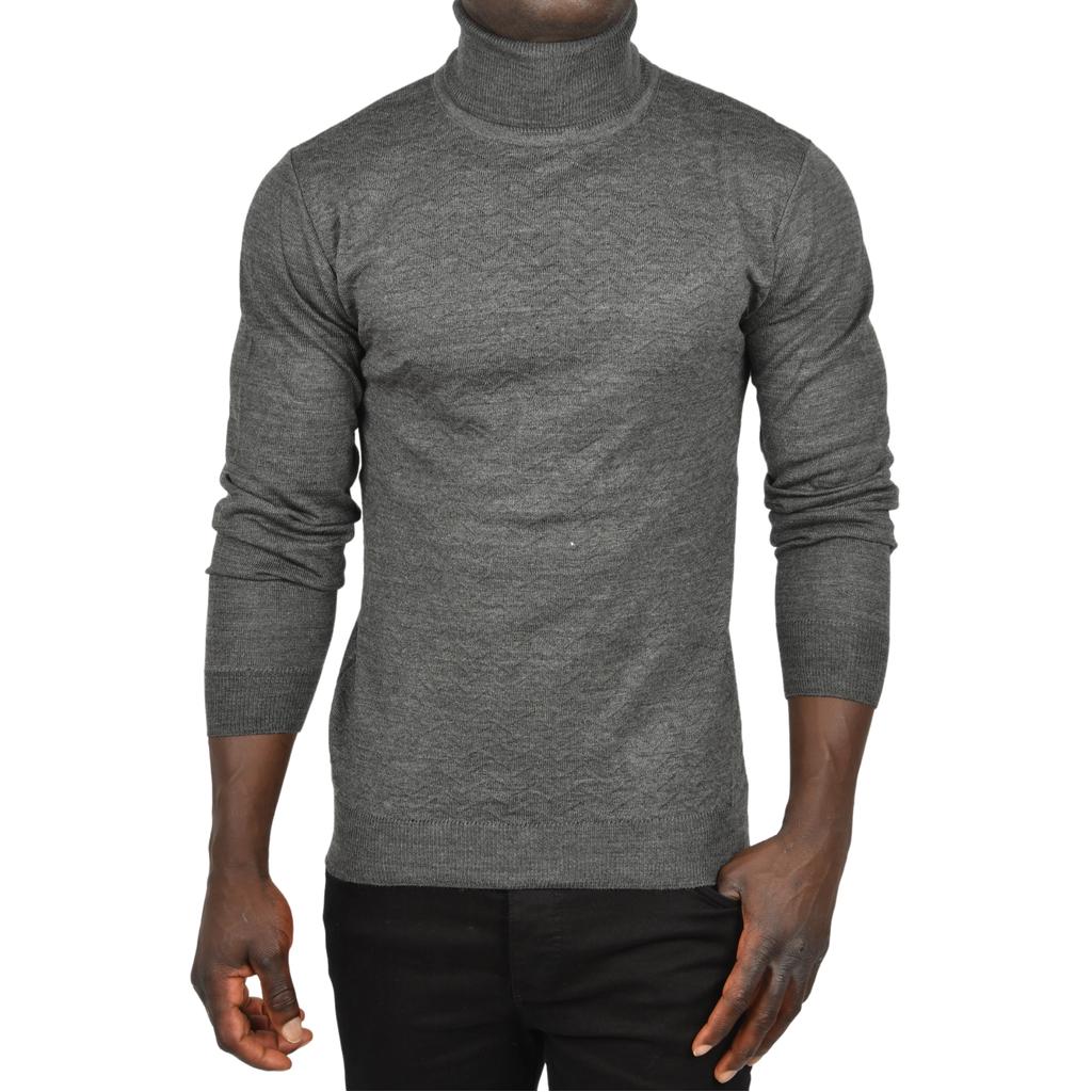 DeepSEA Zigzag Desenli Tam Balıkçı Yaka Dar Kesim Boğazlı Triko Kazak 2505497