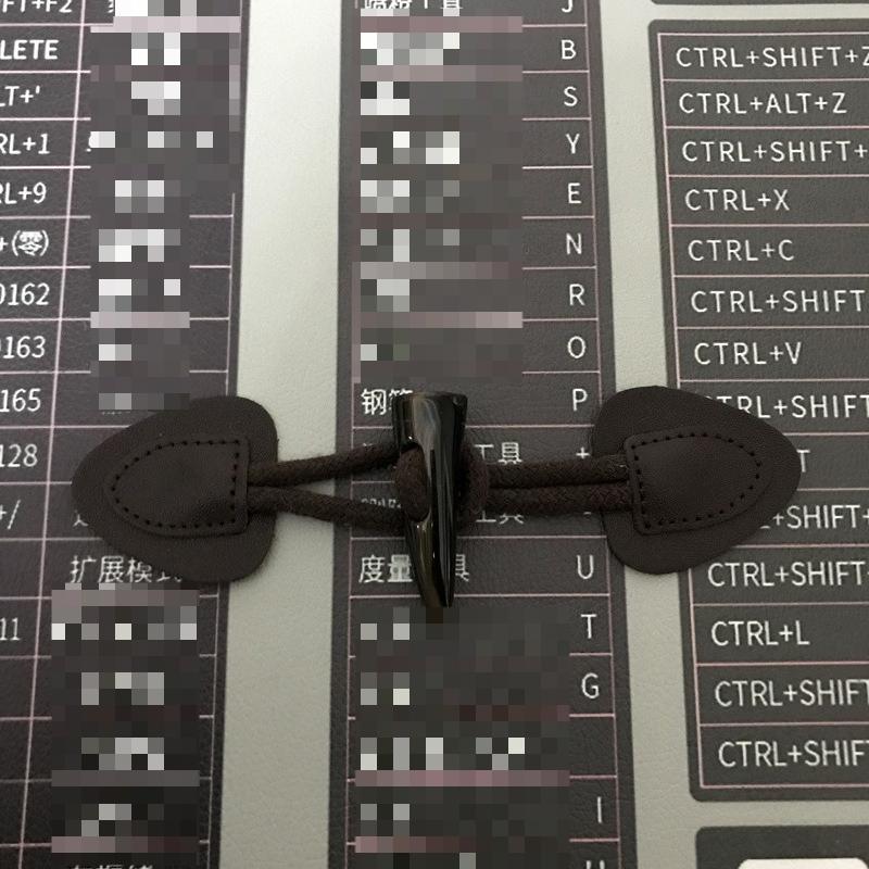 High Quality Horn Buttons Cotton Rope Resin Ox Horn Combined Button Woman's Coat Sewing Supplies