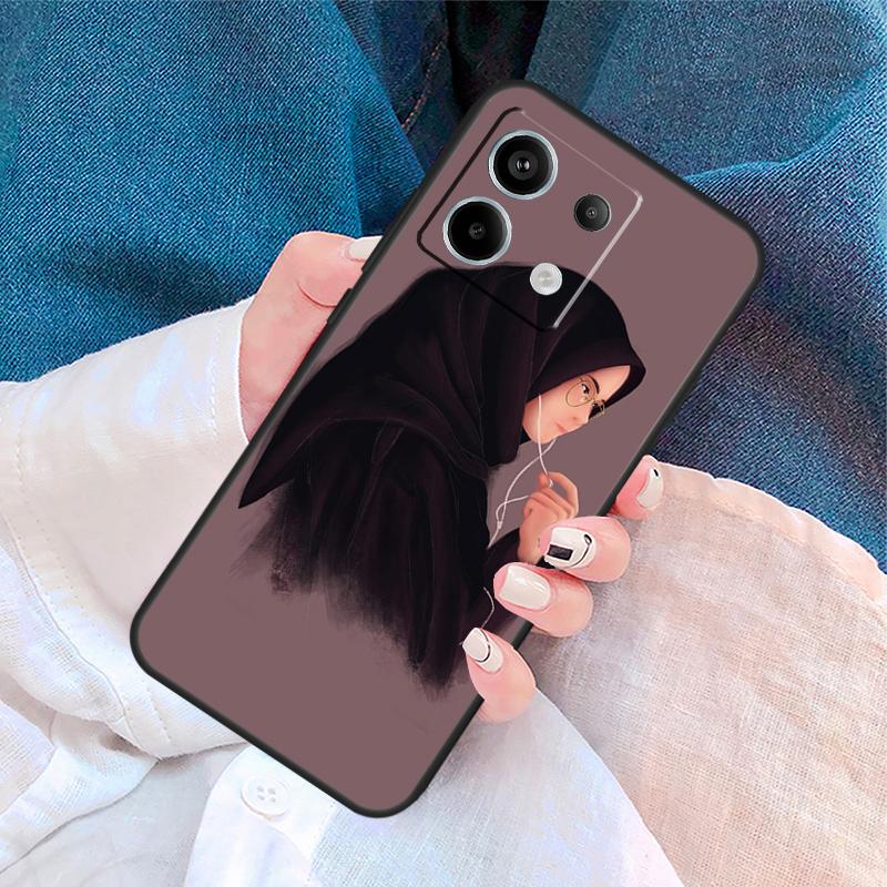 Islamic Hijab Girl Queen Cover For Xiaomi Redmi Note 13 12 11 9 10 14 Pro 9S 10S 11S 12S Redmi 14C 10C 12C 13C Case