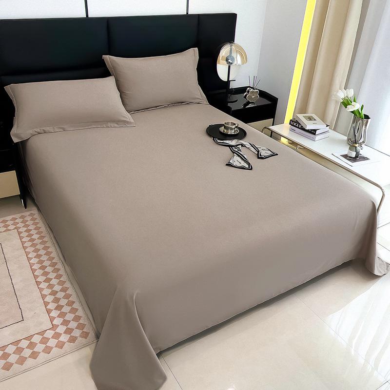 Solid Color Washed Cotton Bed Sheet for Dormitory Single Bed - Duvet Cover