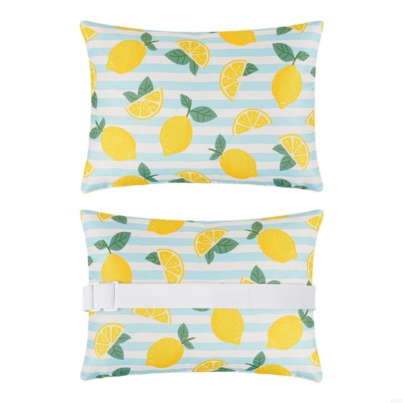 2Pcs Beach Pool Lounger Cushion Waterproof Headrest Pillow For Outdoor Furniture HX6C