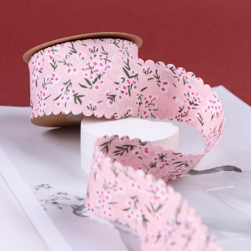 Trend Ancient Chinese Style Printed Edge Ribbon butterfly Clip Hairpin Raw Material DIY Hair Accessories Gift Wrap Band