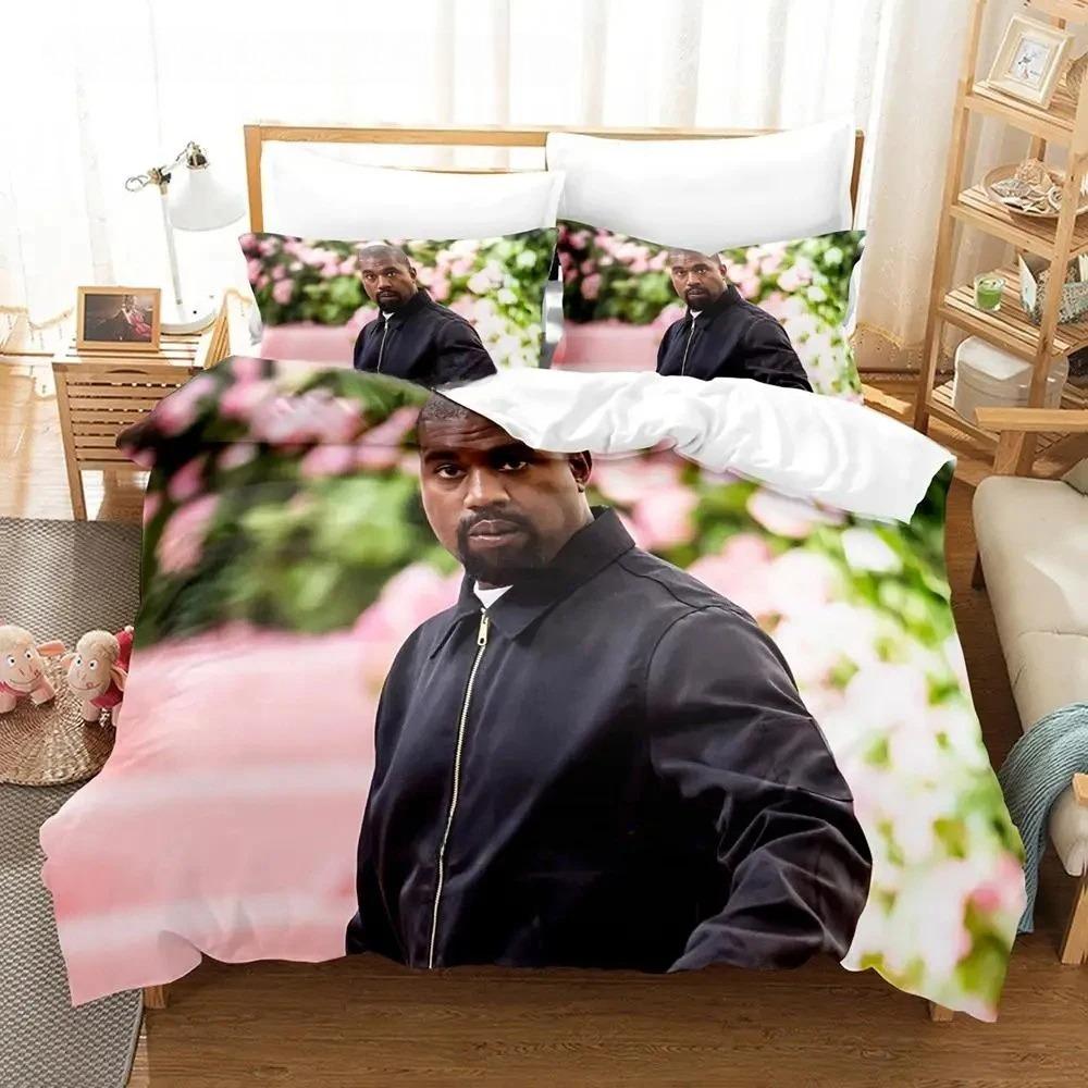 Kanye West Bedding Set Single Twin Full Queen King Size Bed Set Adult Boys Bedroom Duvet cover Sets 3D Print Anime