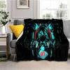 3D M-MIKUS Music VOCALOID Cartoon Girl Soft Plush Blanket,Flannel Throw Blanket for Living Room Bedroom Bed Sofa Cover Gift