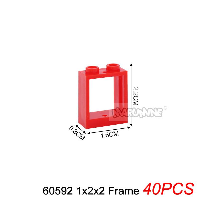 

Marumine MOC Bricks Door Frame Window Glass Building Blocks City House Parts Compatible with 60616 60623 60592 6060160603 60594