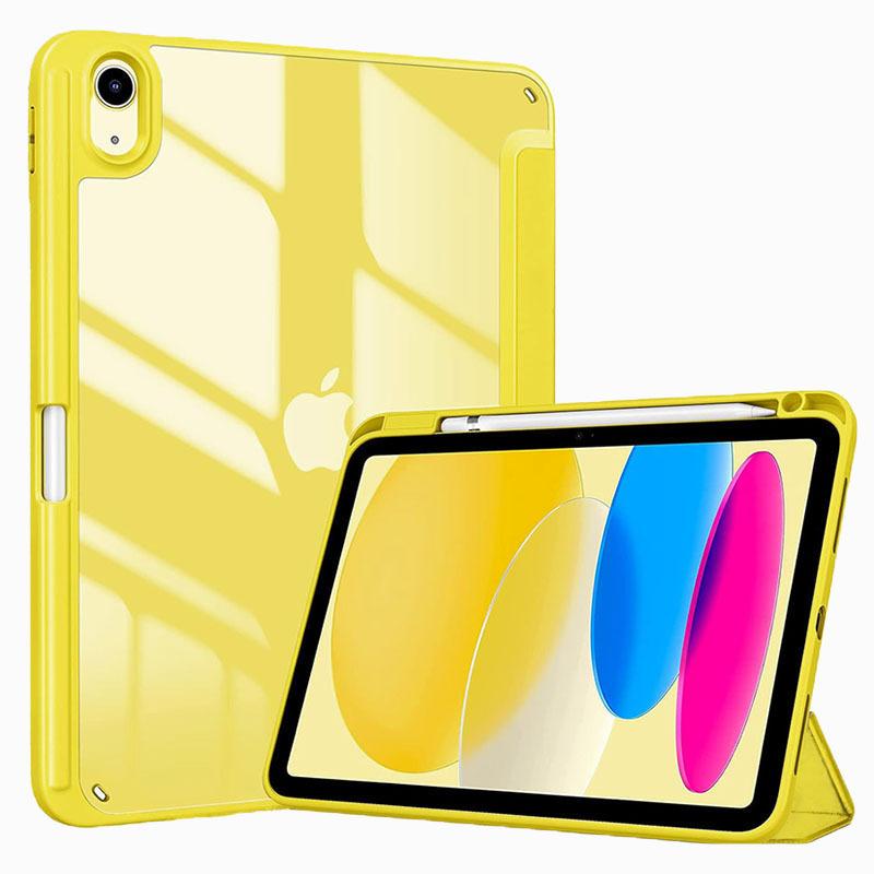 New Tablet Case for IPad (A16) 11inch 2025 10th Generation 10.9Inch Clear Back TPU Shockproof Protector Cover with Pencil Holder