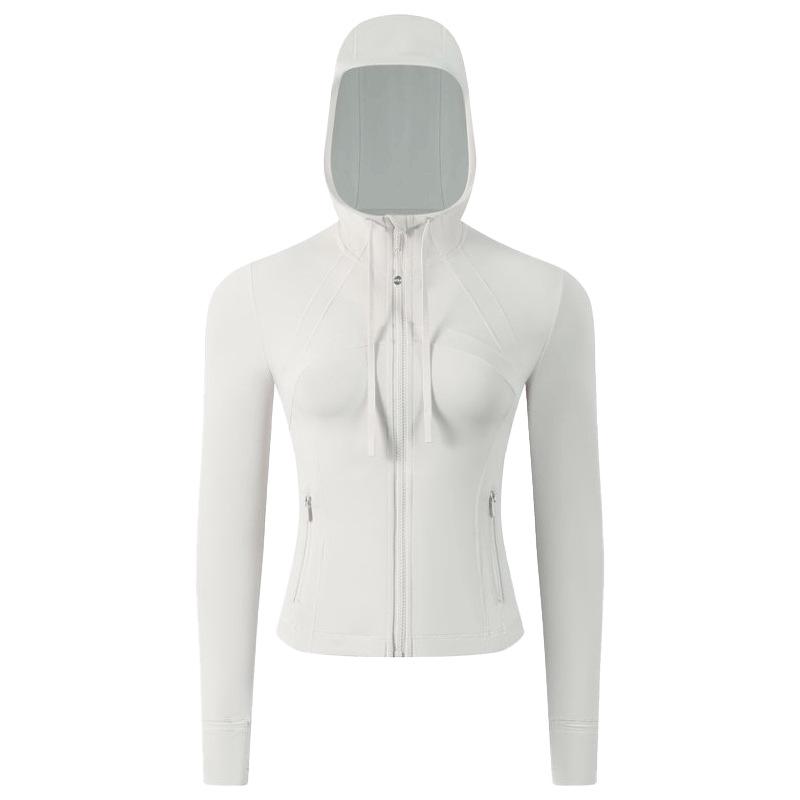 

Women s Slim Fit Windproof Yoga Jacket with Hood XX-Large