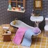 Mini Dollhouse Bathroom Accessories: BJD Hair Dryer, Comb, Mirror, Alloy Props