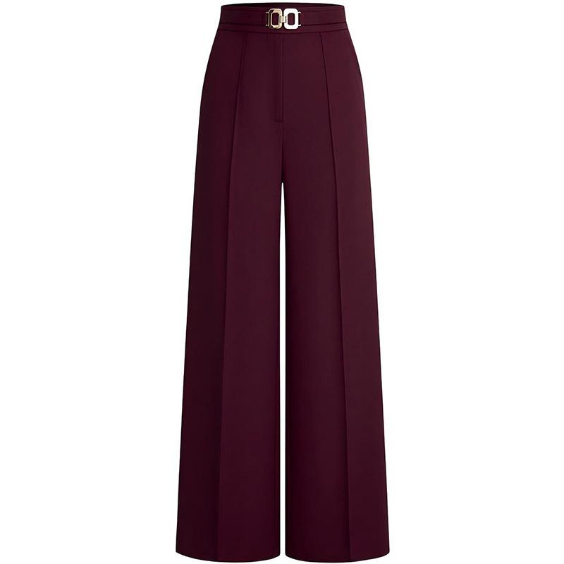 Women High Waist Loose Wide Leg Casual Commute Business Dress Pants