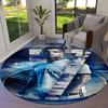 CR7 Round Area Rug,Carpet Rug for Living Room Bedroom Sofa Playroom Decor,Non-slip Floor Mat
