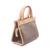 Used CELINE Macadam 2WAY Handbag PVC Coated Canvas Leather Brown Beige Used Women
