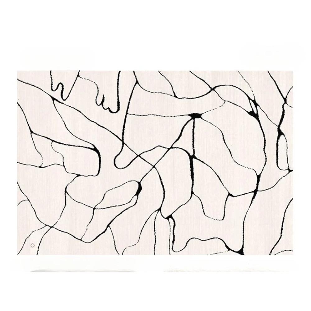 Large Area Carpets for Living Room Light Luxury Bedroom Decor Line Carpet Washable Lounge Soft Floor Mat Anti-slip Cloakroom Rug