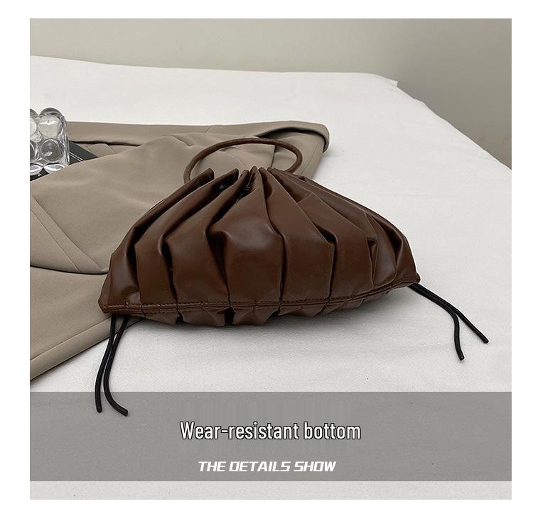 Plissierte Wolke Damen Umhängetasche Knödelform - Trendig, Vielseitig, Großes Fassungsvermögen, Schultertasche mit Kordelzug